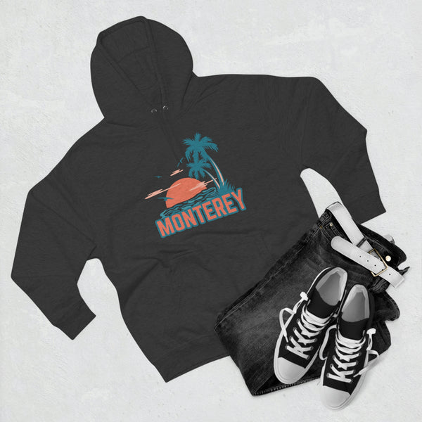 Premium Monterey, California Hoodie - Palm Tree Unisex Sweatshirt