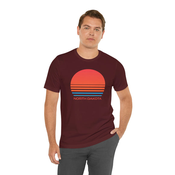 North Dakota T-Shirt - Retro 80s Unisex North Dakota Shirt
