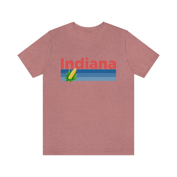 Buy heather-mauve Indiana T-Shirt - Retro Corn Unisex Indiana Shirt