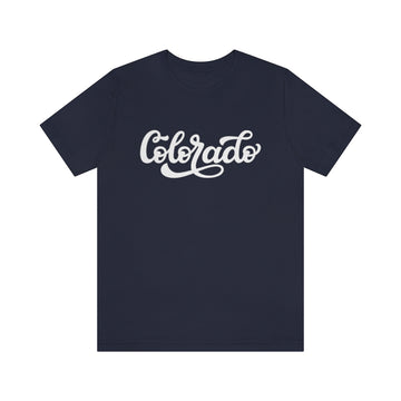 Buy navy Colorado T-Shirt - Hand Lettered Unisex Colorado Shirt