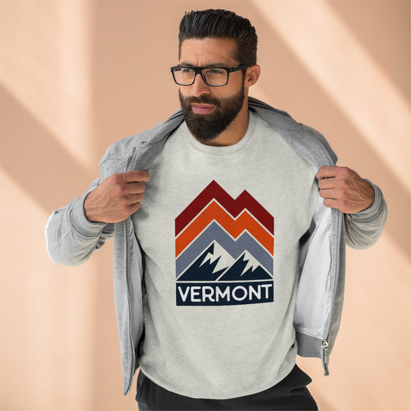 Premium Vermont Sweatshirt - Retro Unisex Premium Crewneck Vermont Sweatshirt