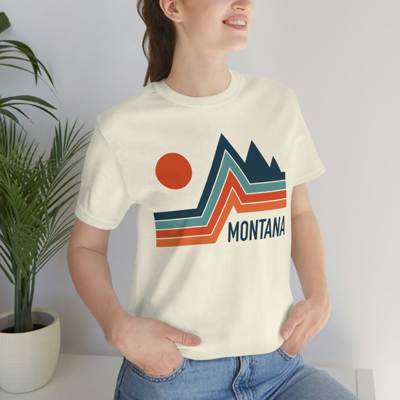 Montana T-Shirt - Retro Mountain Unisex Montana Shirt