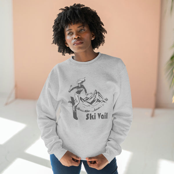 Premium Vail, Colorado Crewneck Sweatshirt - Retro Unisex Sweatshirt