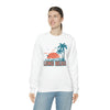 Long Beach, California Sweatshirt - Unisex Retro Palm Tree Crewneck Long Beach Sweatshirt