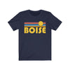 Boise, Idaho T-Shirt - Retro Sunrise Adult Unisex Boise T Shirt