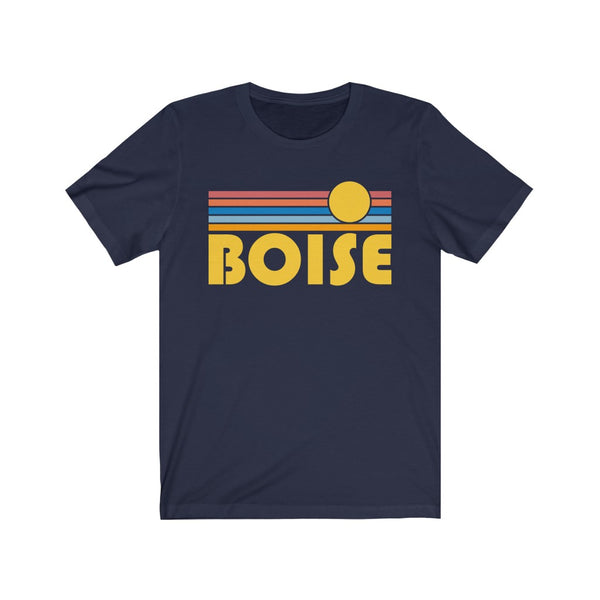 Boise, Idaho T-Shirt - Retro Sunrise Adult Unisex Boise T Shirt