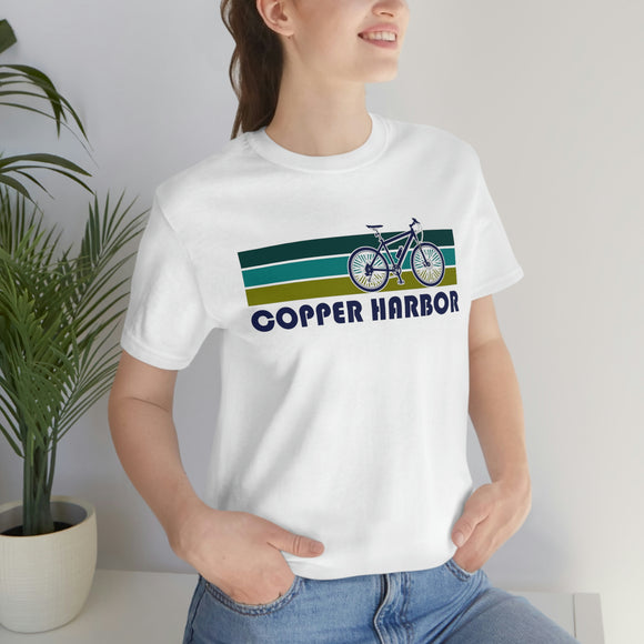 Copper Harbor T-Shirt - Retro Mountain Bike Adult Unisex Copper Harbor, Michigan T Shirt