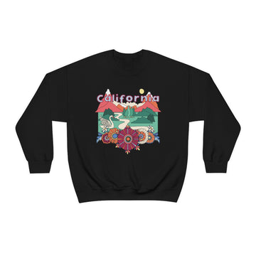 Buy black California Sweatshirt - Boho / Hippie Unisex