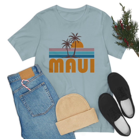 Maui, Hawaii T-Shirt - Retro Palm Tree Unisex Maui Shirt