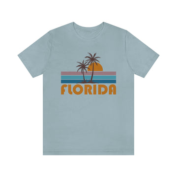 Buy light-blue Florida T-Shirt - Retro Palm Tree Unisex Florida Shirt