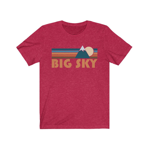 Big Sky, California T-Shirt - Retro Mountain Adult Unisex Big Sky T Shirt