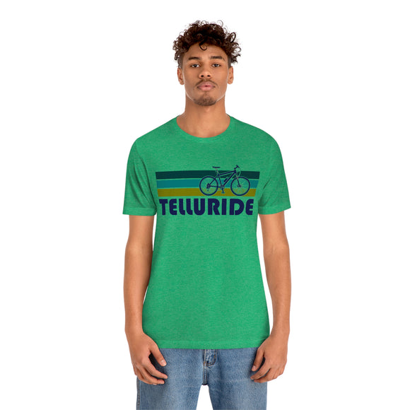Telluride T-Shirt - Retro Mountain Bike Adult Unisex Telluride, Colorado T Shirt
