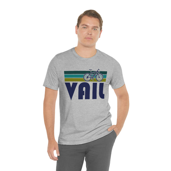Vail T-Shirt - Retro Mountain Bike Adult Unisex Vail, Colorado T Shirt