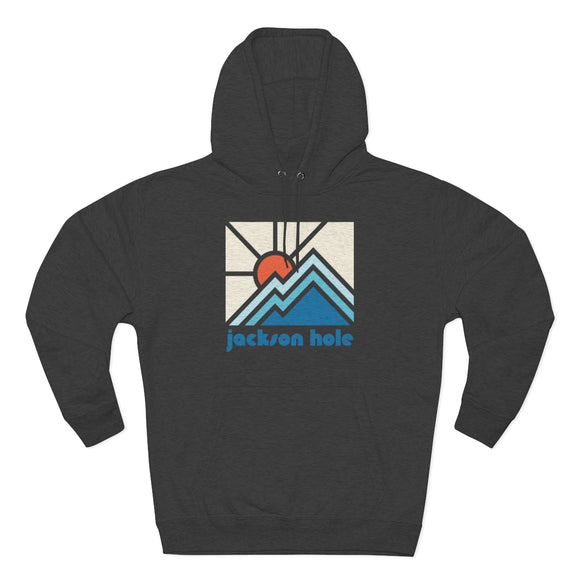 Premium Jackson Hole, Wyoming Hoodie - Min Mountain Unisex Sweatshirt