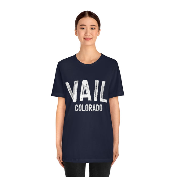 Vail, Colorado Shirt - Paint Text Unisex Vail T-Shirt