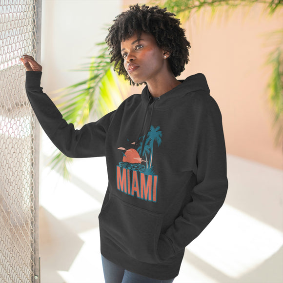 Premium Miami, Florida Hoodie - Palm Tree Unisex Sweatshirt