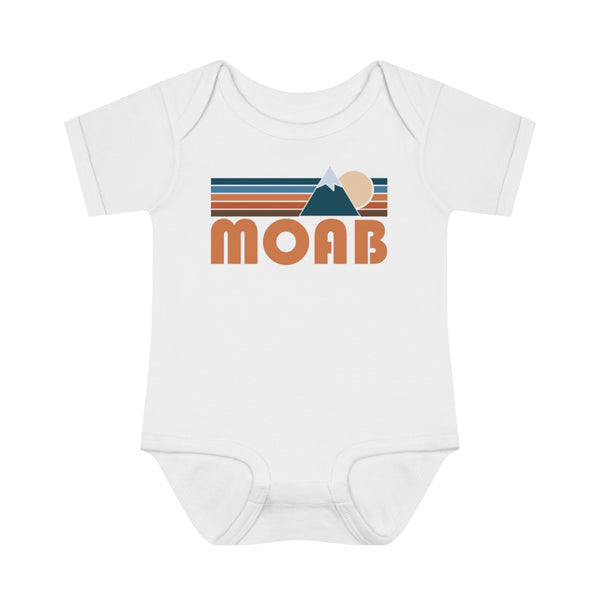 Moab Baby Bodysuit - Retro Mountain Moab, Utah Baby Bodysuit