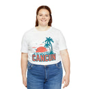 Cancun, Mexico T-Shirt - Retro Palm Tree & Beach Unisex Cancun Shirt-19