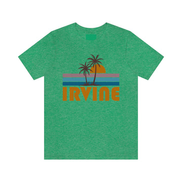 Buy heather-kelly Irvine, California T-Shirt - Retro Palm Tree Unisex Irvine Shirt