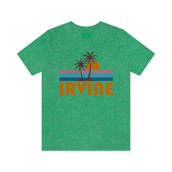 Irvine, California T-Shirt - Retro Palm Tree Unisex Irvine Shirt