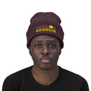 Georgia Beanie - Adult Embroidered Retro Sunset Georgia Knit Hat-35