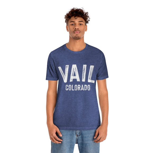 Vail, Colorado Shirt - Paint Text Unisex Vail T-Shirt