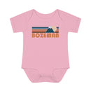 Bozeman Baby Bodysuit - Retro Mountain Bozeman, Idaho Baby Bodysuit-10