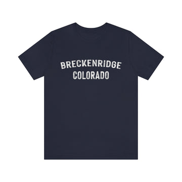 Buy navy Breckenridge, Colorado Shirt - Paint Text Unisex Breckenridge T-Shirt