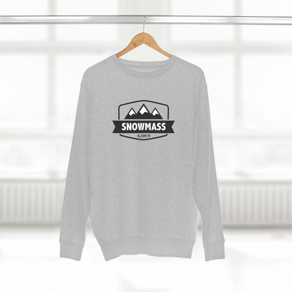 Premium Snowmass, Colorado Crewneck Sweatshirt - Retro Unisex Sweatshirt