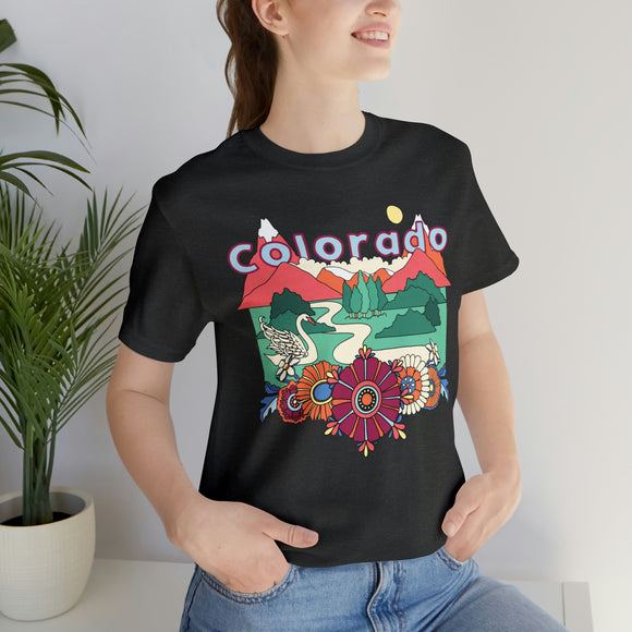 Colorado Shirt, Colorado Retro T-Shirt, Hippie Style Colorado tee, Colorado Mountain Shirt