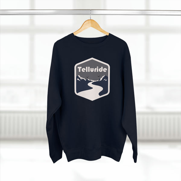 Premium Telluride, Colorado Crewneck Sweatshirt - Retro Unisex Sweatshirt