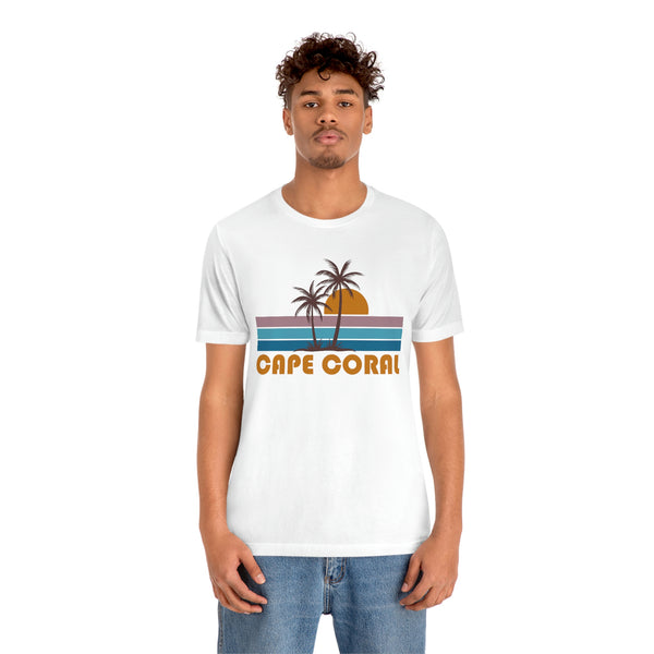 Cape Coral, Florida T-Shirt - Retro Palm Tree Unisex Cape Coral Shirt