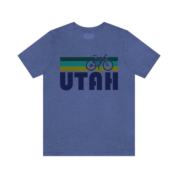 Utah T-Shirt - Retro Mountain Bike Adult Unisex Utah T Shirt