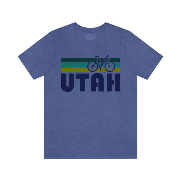 Utah T-Shirt - Retro Mountain Bike Adult Unisex Utah T Shirt