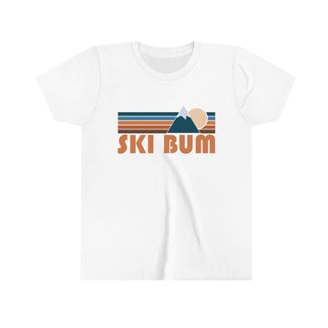 Ski Bum Youth T-Shirt - Retro Mountain Ski Bum Kid's TShirt - 0