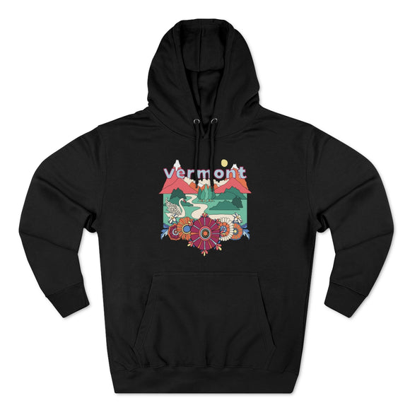 Premium Vermont Hoodie - Boho Unisex Sweatshirt