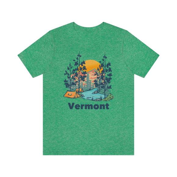 Vermont T-Shirt - Mountain Illustration Unisex Vermont Shirt