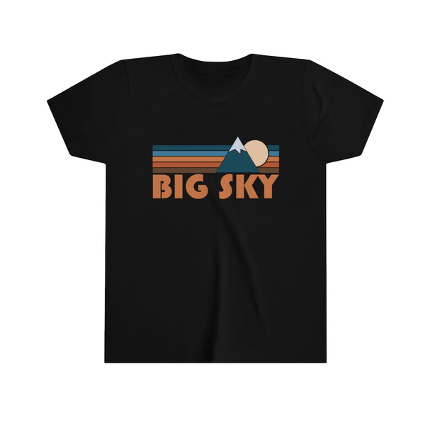 Big Sky Youth T-Shirt - Retro Mountain California Kid's TShirt