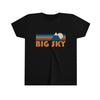 Big Sky Youth T-Shirt - Retro Mountain California Kid's TShirt
