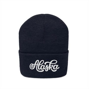 Alaska Beanie - Adult Hand Lettered Embroidered Alaska Knit Hat - 0