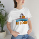 La Jolla, California T-Shirt - Retro Palm Tree Unisex La Jolla Shirt-15