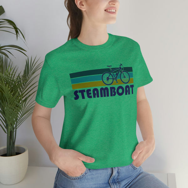 Steamboat T-Shirt - Retro Mountain Bike Adult Unisex Steamboat, Colorado T Shirt