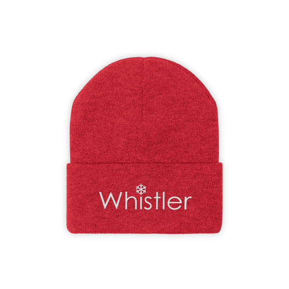 Whistler BC, Canada Beanie Snowflake - Embroidered Whistler Knit Hat