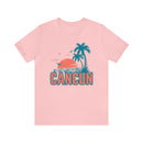 Cancun, Mexico T-Shirt - Retro Palm Tree & Beach Unisex Cancun Shirt-97