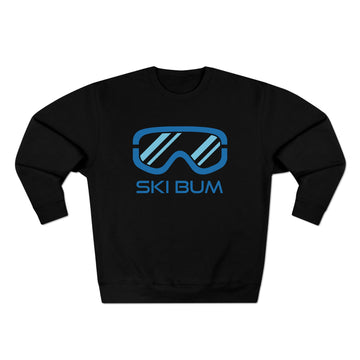 Buy black Premium Ski Bum Crewneck Sweatshirt - Retro Unisex Sweatshirt