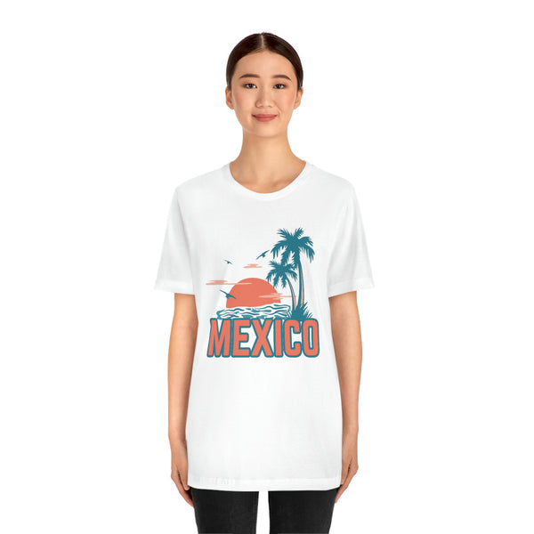 Mexico T-Shirt - Retro Palm Tree & Beach Unisex Mexico Shirt
