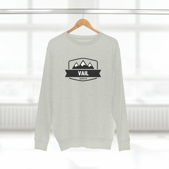 Premium Vail, Colorado Crewneck Sweatshirt - Retro Unisex Sweatshirt