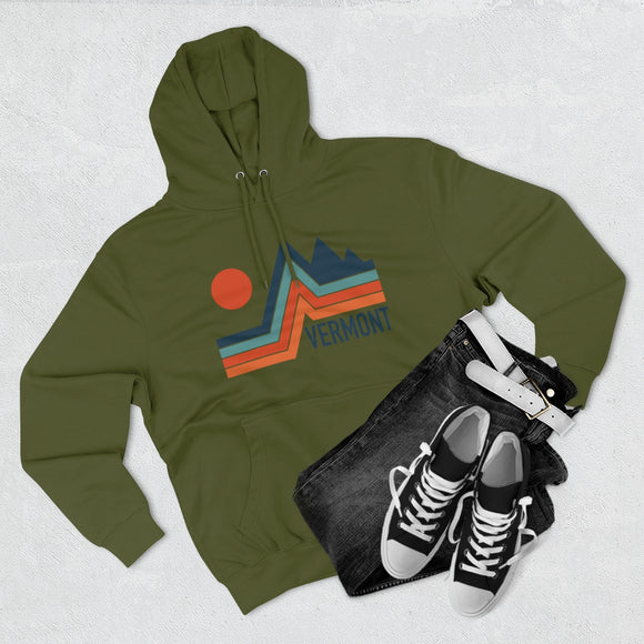 Premium Vermont Hoodie - Retro Unisex Sweatshirt