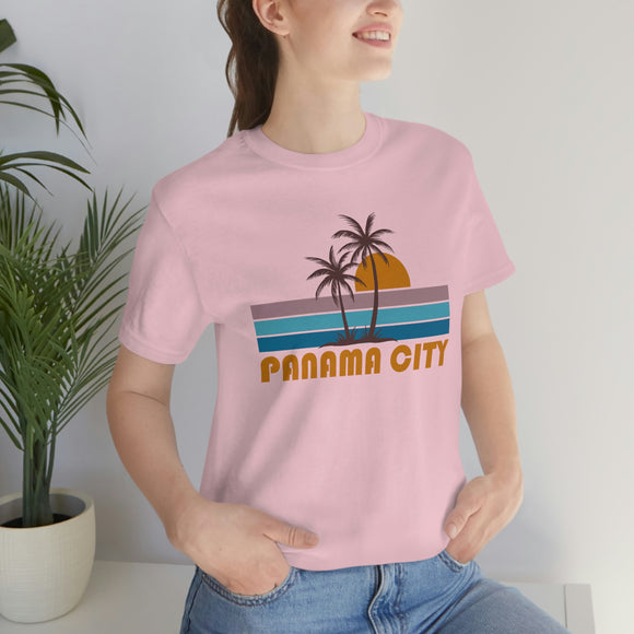 Panama City, Florida T-Shirt - Retro Palm Tree Unisex Panama City Shirt