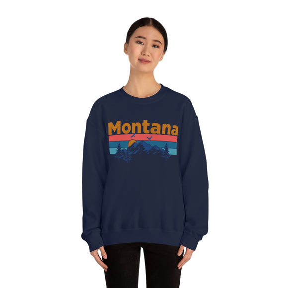 Montana Sweatshirt - Mountain & Birds Unisex